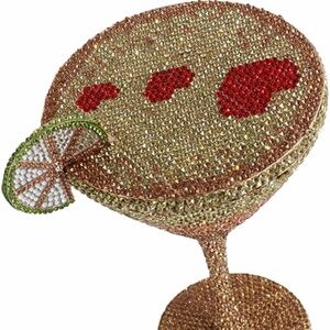 Rhinestone Embellished Martini Purse